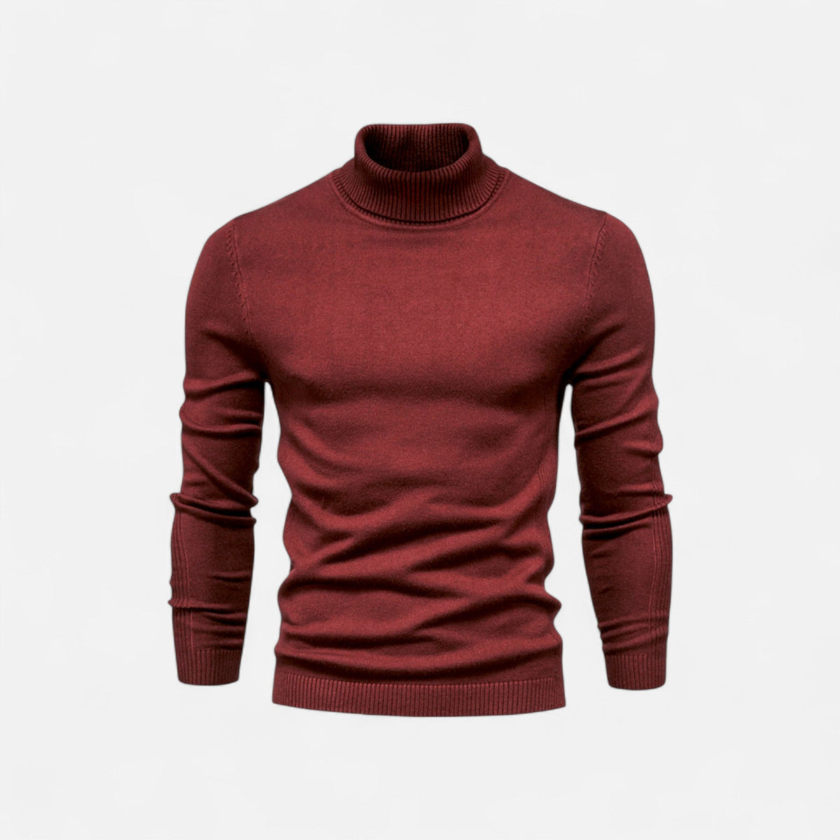 Diego | Suéter de Cuello Alto de Algodón para Hombre con Estilo Atemporal 0
