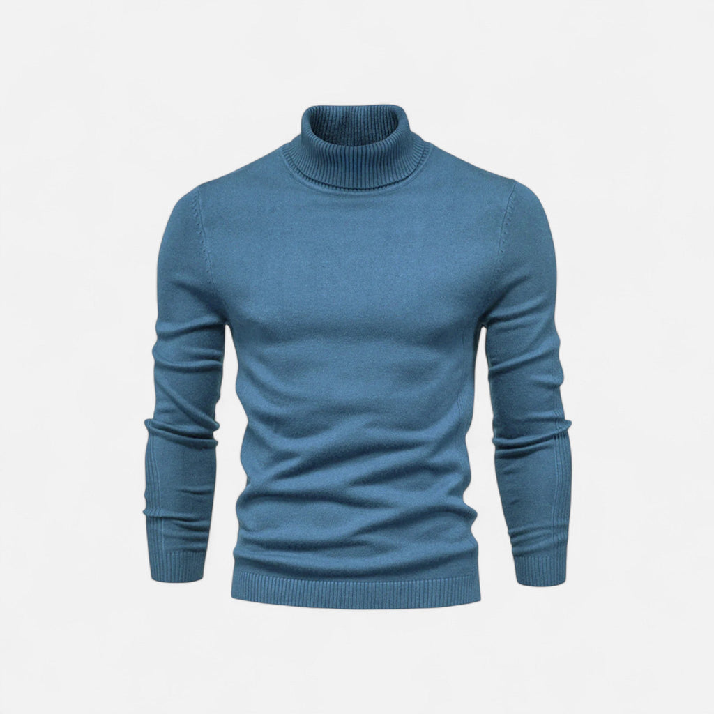 Diego | Suéter de Cuello Alto de Algodón para Hombre con Estilo Atemporal 5