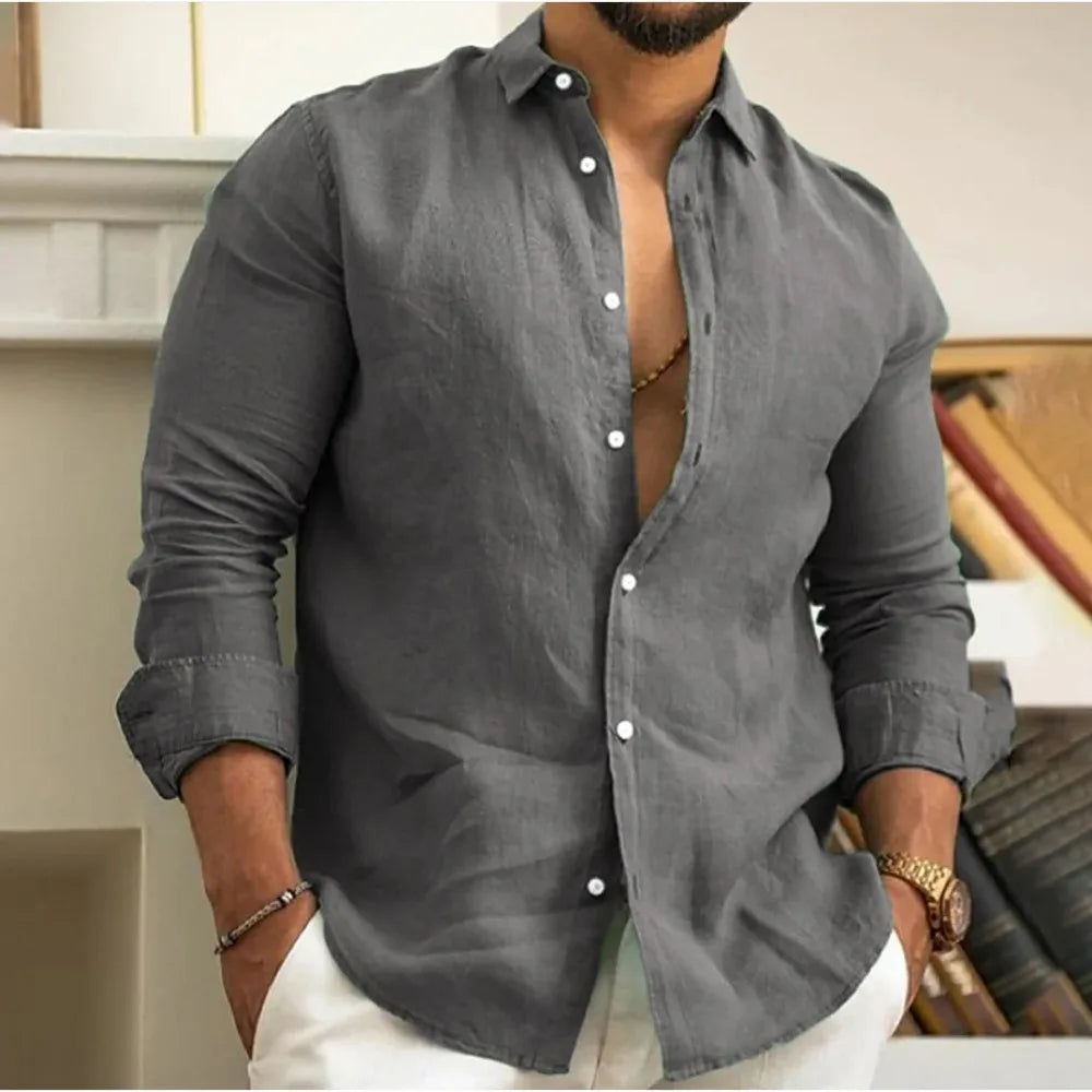 Ethan | Camisa Clásica de Lino Transpirable para Hombre 4