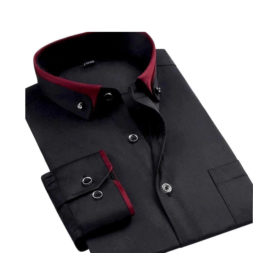 Ethan | Moderno Camisa de Hombre con Cuello en Contraste 0