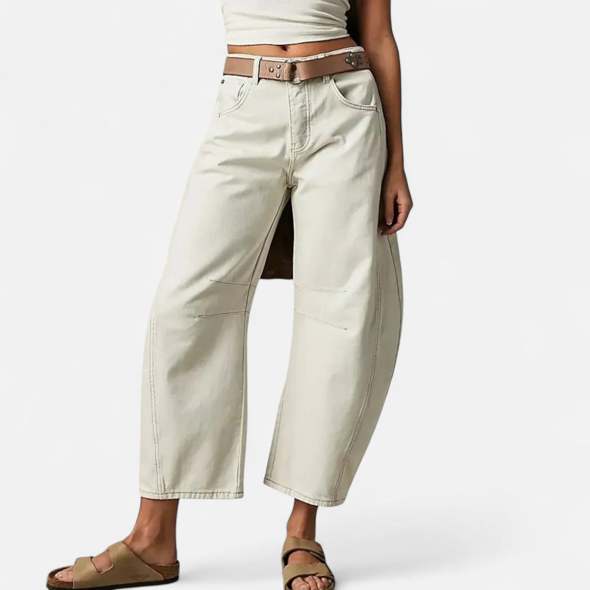 Isabel | Pantalones Vaqueros Mujer Corte Amplio de Mezclilla Premium 5