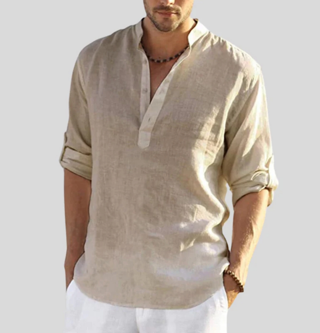 Liam | Camisa Lino Hombre Transpirable y Elegante 1