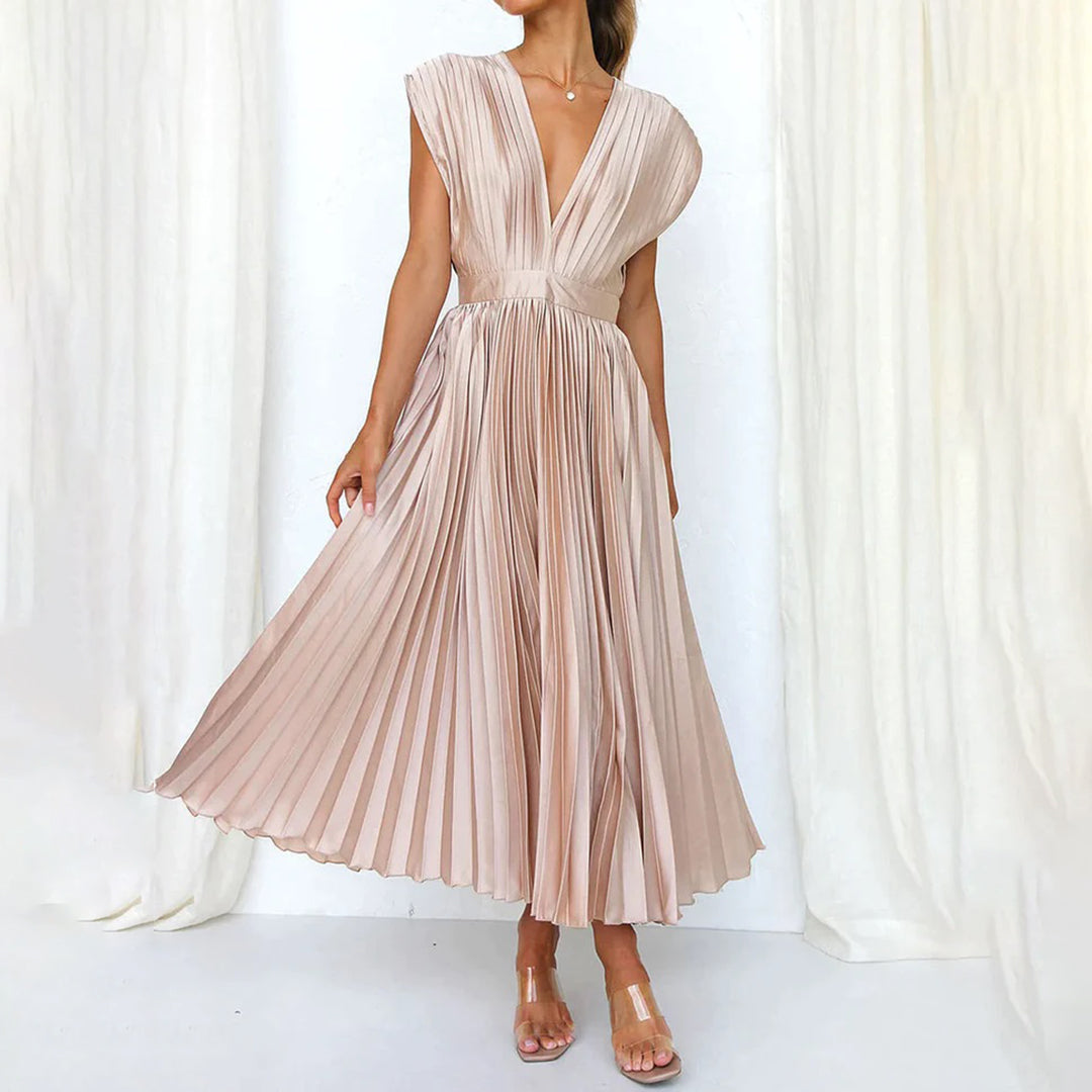 Sofia | Elegante Vestido Largo Plisado 0