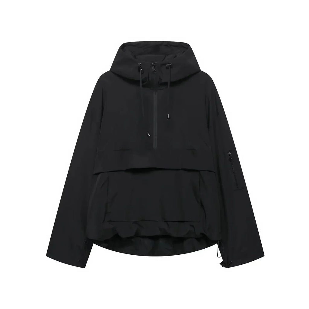 Silueta estructurada de la chaqueta de invierno minimalista para mujer