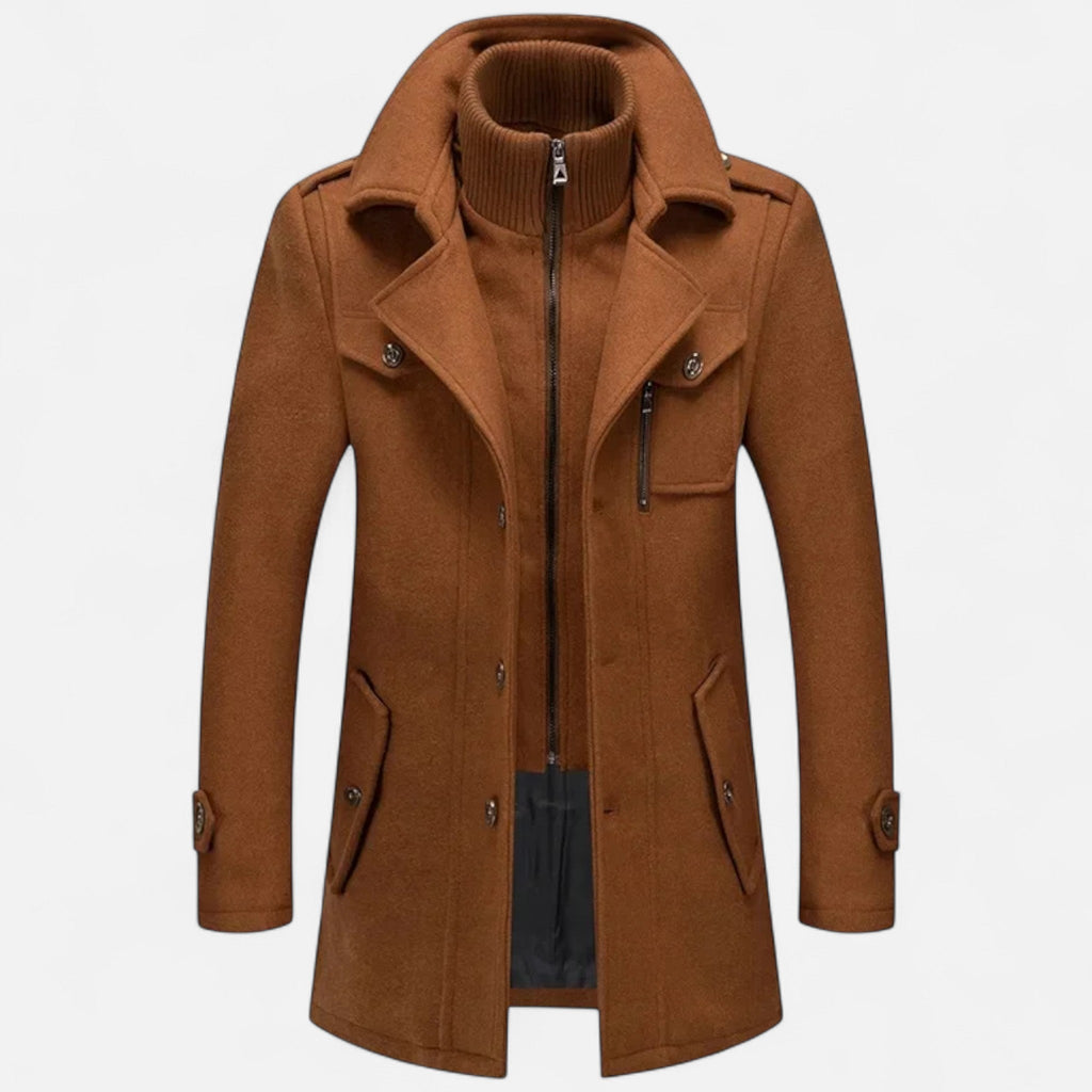 Fernando | Abrigo de Invierno de Lana con Cuello Doble para Hombre - Noa Lagos