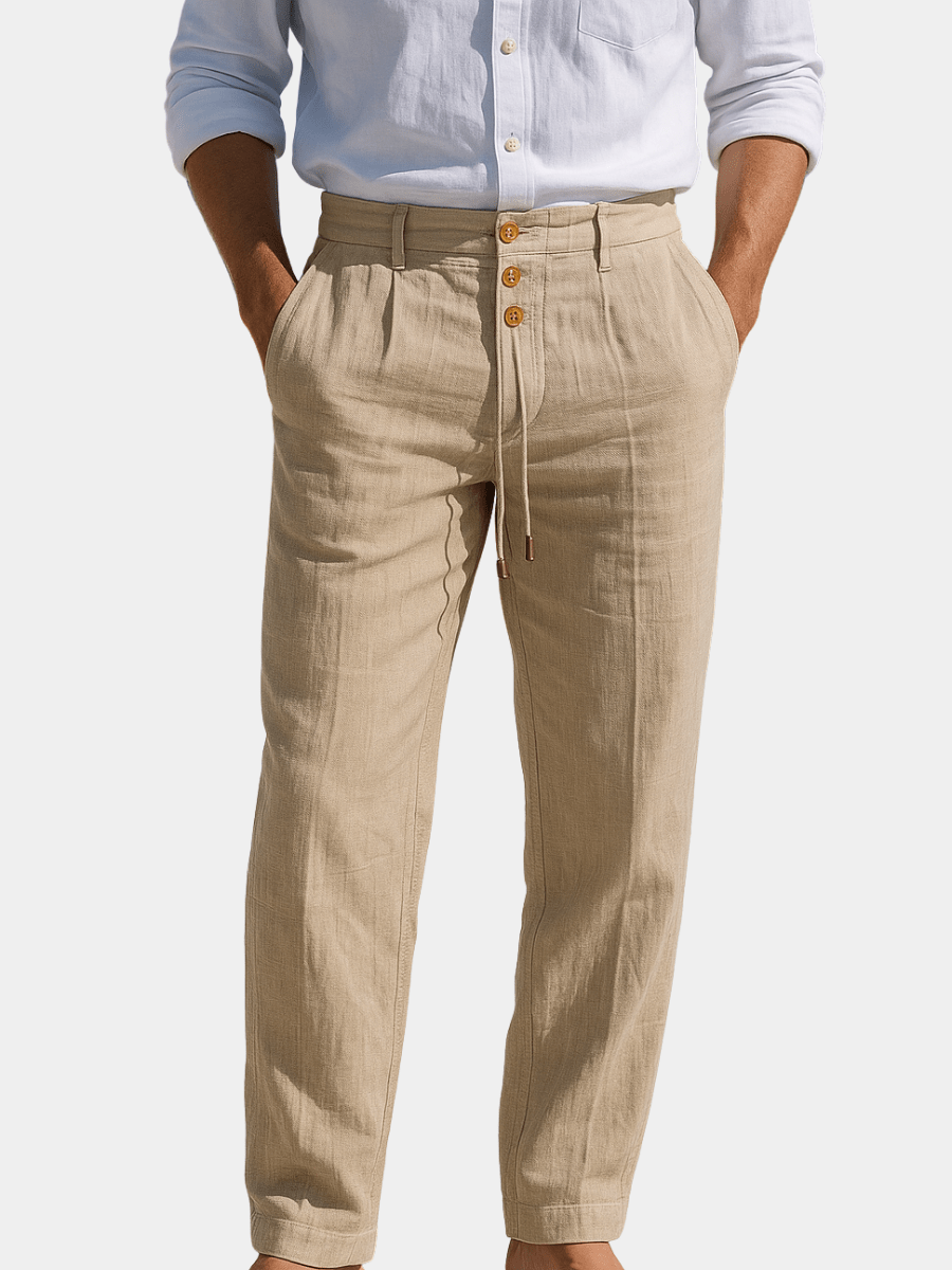 Javier | Pantalones de Lino para Hombre con Cintura Elástica - Noa Lagos