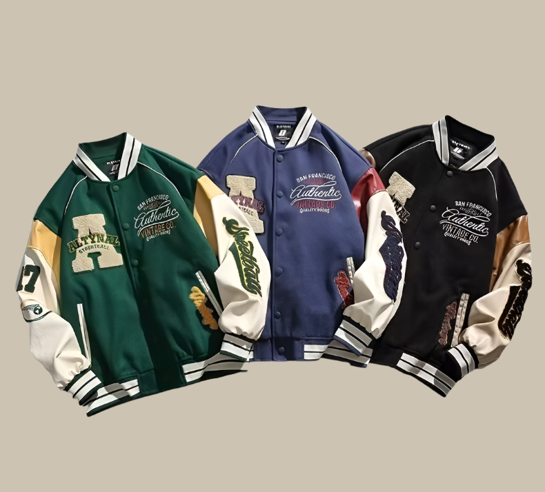 Vista trasera de la chaqueta bomber KAELOR con corte oversize