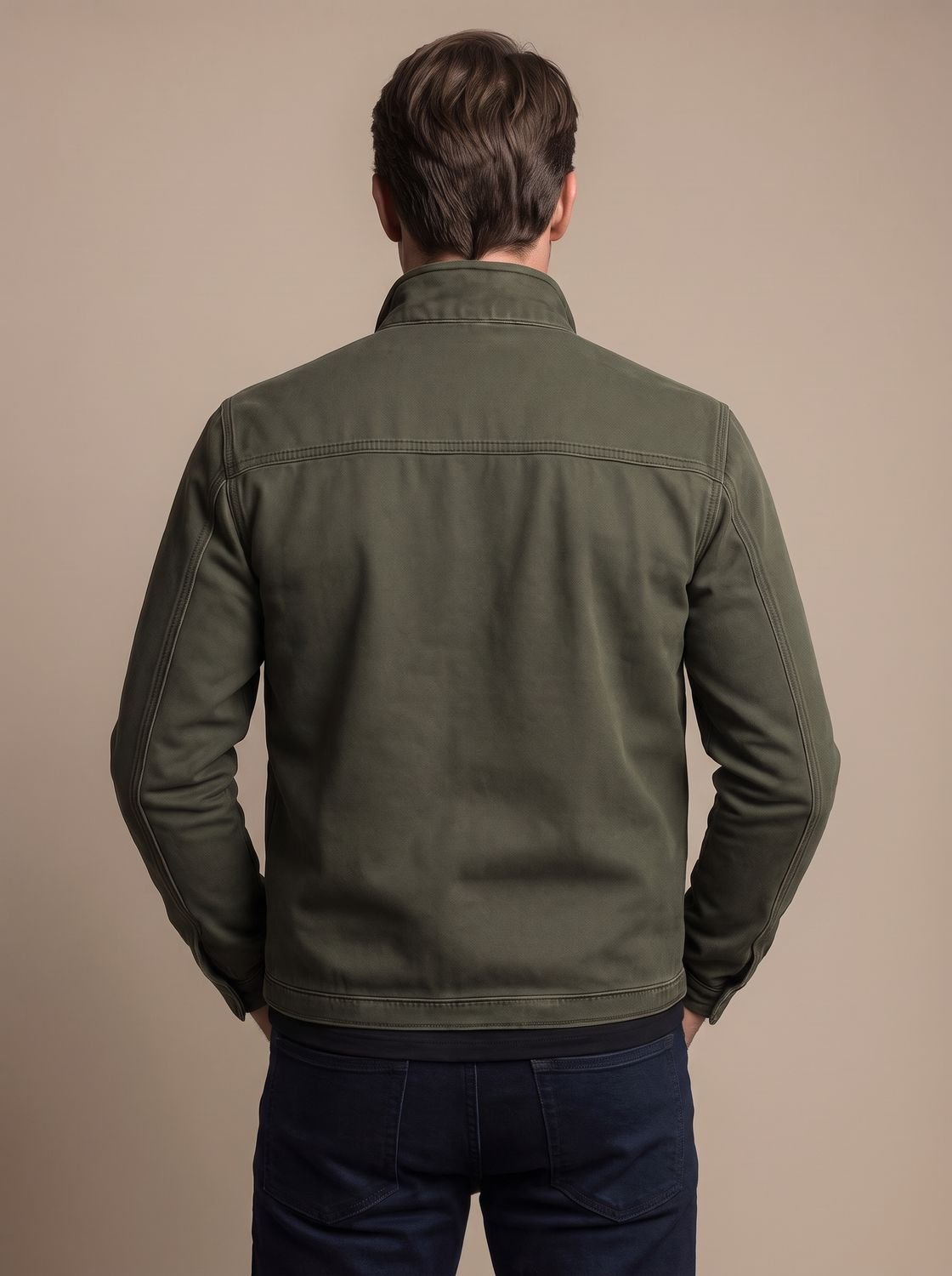 Vista trasera de la cazadora bomber slim fit RENDRIC para hombre