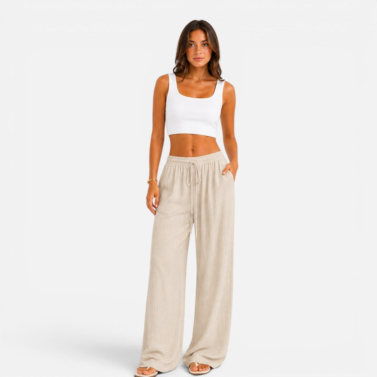 Sofía | Pantalón Palazzo Ajustable para Mujer con Cintura Elástica - Noa Lagos