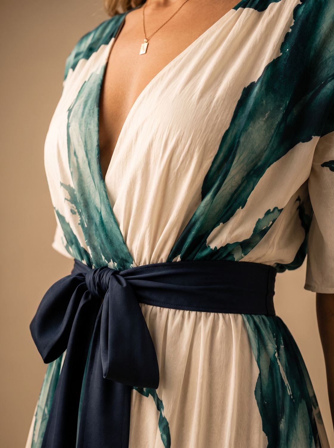 Mujer luciendo el vestido maxi boho Elara en un evento de verano