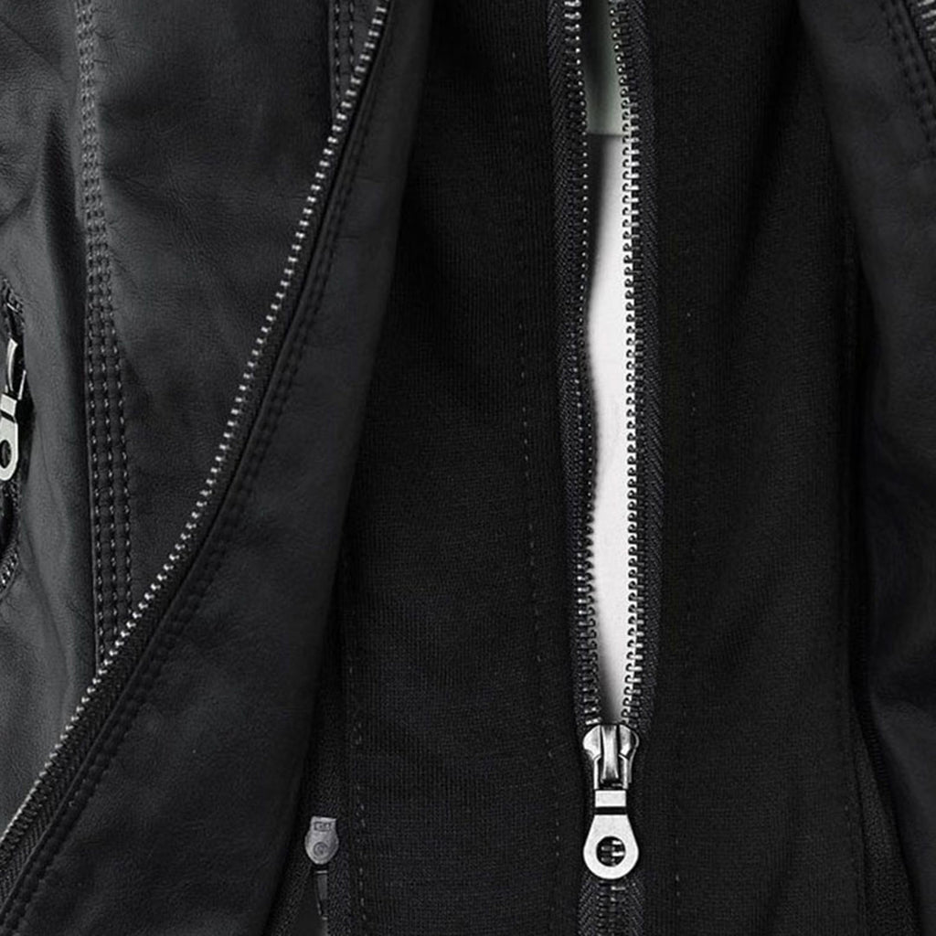 Textura impermeable del cuero de la chaqueta Nerea
